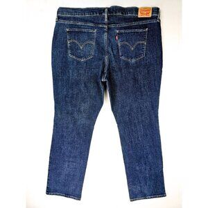 Levis Size 20W Womens Classic Straight 31" Inseam Blue Denim 5 Pocket Logo Jeans